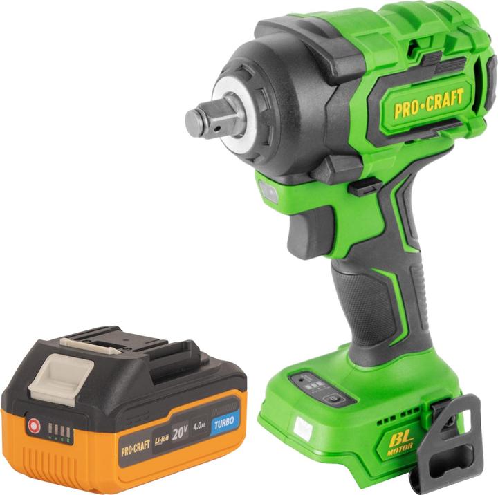 Produktbild Procraft PWA18bb Akku Schlagschrauber 20 V 550 Nm 1/2" Brushless + 1x Akku 4,0 Ah - ohne Ladegerät (Schlagschrauber)