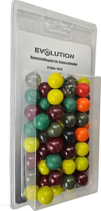 Immagine prodotto Evolution Steinschleuder (17 mm) - 60 Kunststoffkugeln