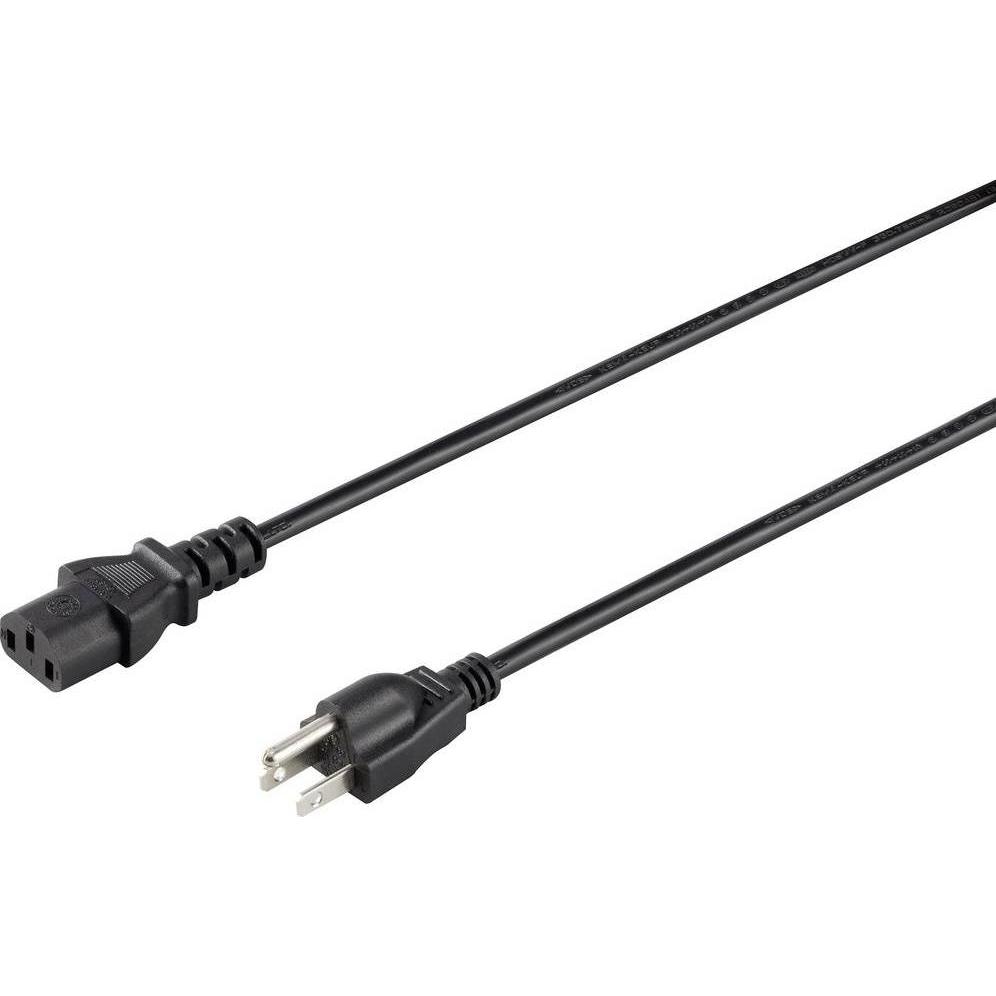 Sygonix SY-5042706 Kaltgeräte Anschlusskabel Schwarz 2.00 m (2 m), Stromkabel