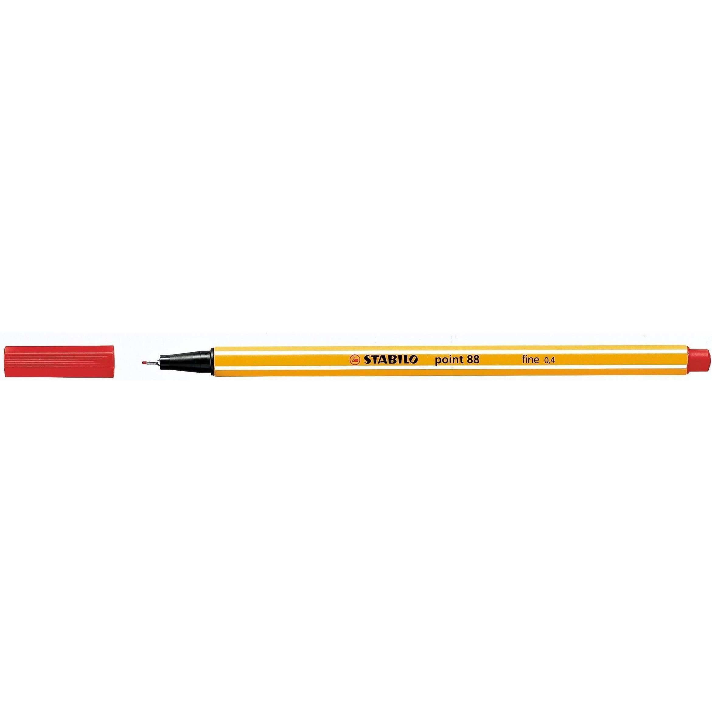 STABILO, Schreibstifte, point 88 Fineliner (Rot, 10 x)