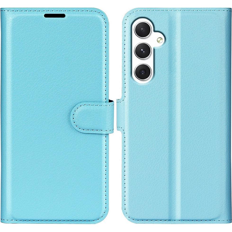 Cover-Discount Leder Etui Hülle blau (Samsung Galaxy S24+), Smartphone Hülle, Blau