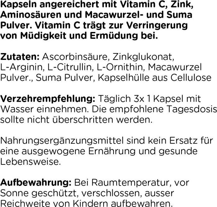 Nährwerte und Zutaten Kanela Men Power Kapseln (100 Stk) (100 Stück, Kapseln)