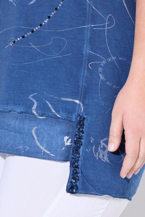 Image du produit Miamoda T-Shirt, floraler Druck, Saum hinten länger (44)