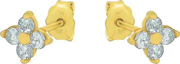 Produktbild Amor Ohrschmuck für Damen, Gold 375, Zirkonia synth. | Blume (9 ct, Gold 375)