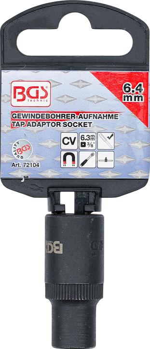 Produktbild BGS Gewindebohrer-Aufnahme-Steckschlüssel-Einsatz | 10 mm (3/8") | 6,4 mm