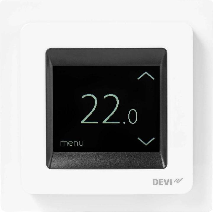 Image du produit Devi DEVIreg Touch blanc polaire 140F1071 UP Horloge thermostat 16A, 230V avec cadre