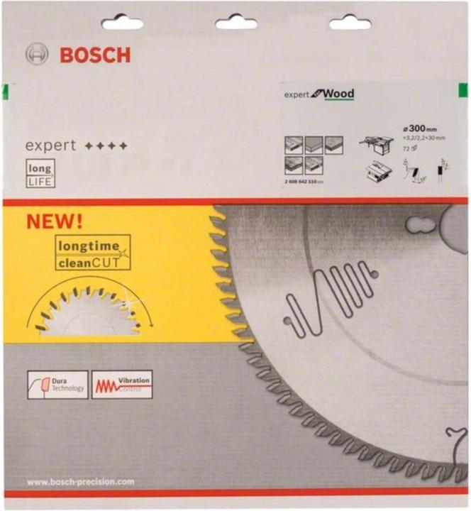 Produktbild Bosch Professional Zubehör Kreissägeblatt Expert for Wood, 300 x 30 x 3,2 mm, 72