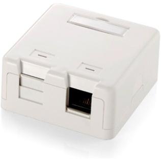 equip, Steckdose, Aufputzgehäuse für Keystone Jack (2-Ports) weiss
