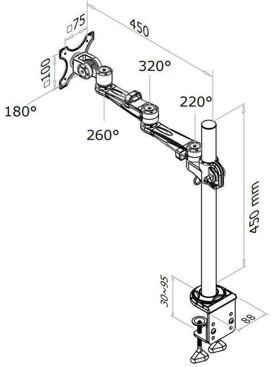 Image du produit Neomounts FPMA-D935 Moniteur de table (Tables, 27", 10 kg)
