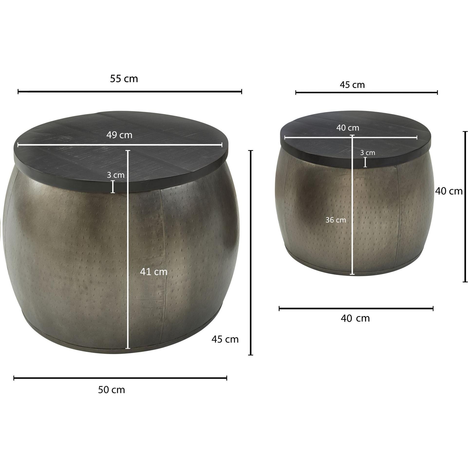 Thumbnail - FineBuy, Couchtisch + Beistelltisch, Cyra (55 x 55 x 45 cm)