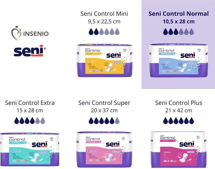 Actual product image Seni control Normal (15x, Regular)