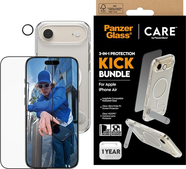PanzerGlass 3-in-1 Kick Set (1 Stk., Apple iPhone Air)