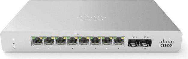 Actual product image Cisco Meraki MS120-8FP 1G L2 Cloud Managed 8x GigE 127W PoE Switch (10 Ports)
