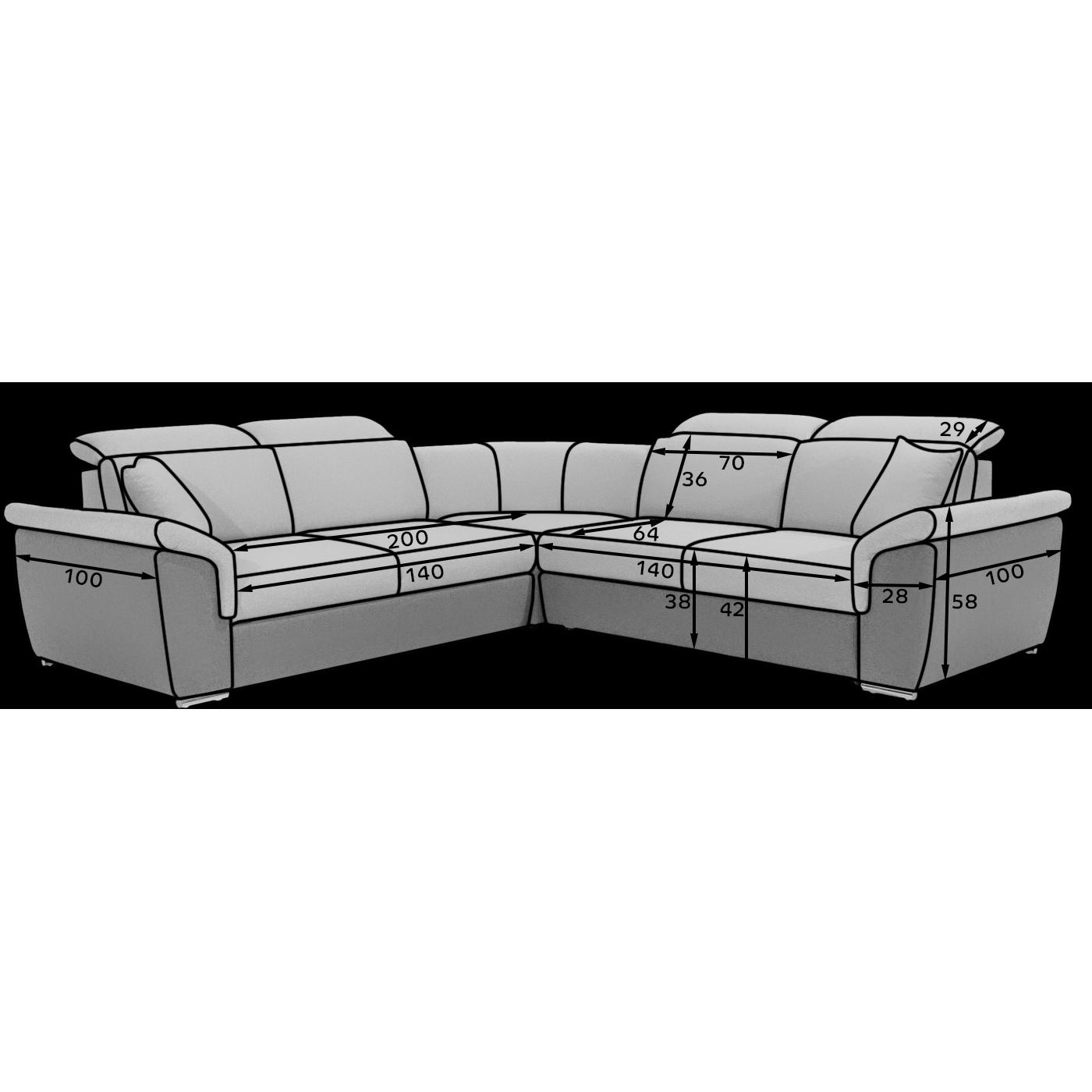 Thumbnail - ELTAP, Sofa, Federico (5-Sitzer, Bettsofa, Ecksofa)