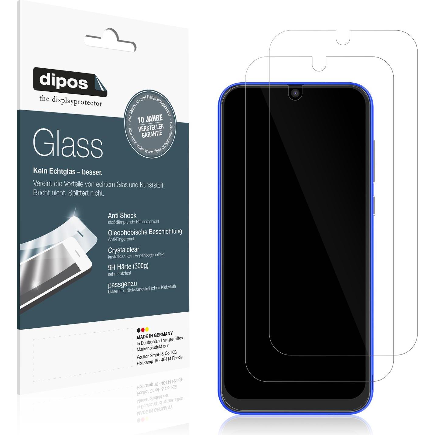 Dipos Displayschutz Anti-Shock (2 Stück, INOI A62 Lite), Smartphone Schutzfolie, Transparent