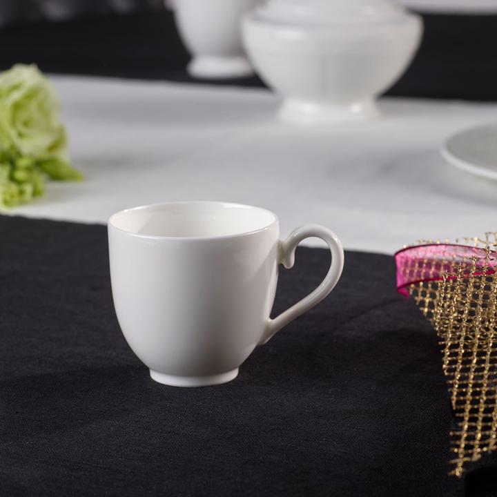 Produktbild Villeroy & Boch White Pearl Espressotassen mit Untertassen (70 ml, 6x)