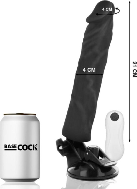 Image du produit Basecock Gode réaliste avec vibration et télécommande, 21cm