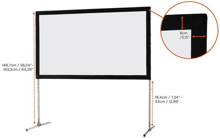 Actual product image Celexon Mobil Expert, folding frame canvas (92", 16:9)