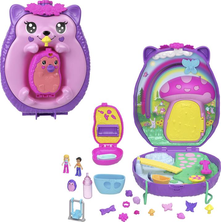 Actual product image Polly Pocket hedgehog mum & baby casket