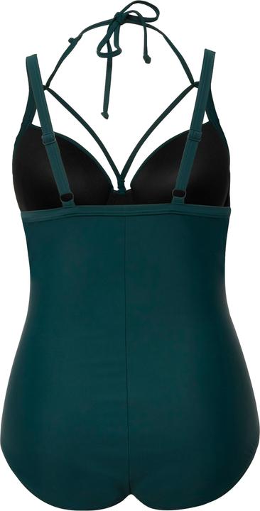 Image du produit Ulla Popken Maillot de bain à nouer sur la nuque. Bonnets souples avec armatures. Matière recyclée (56)