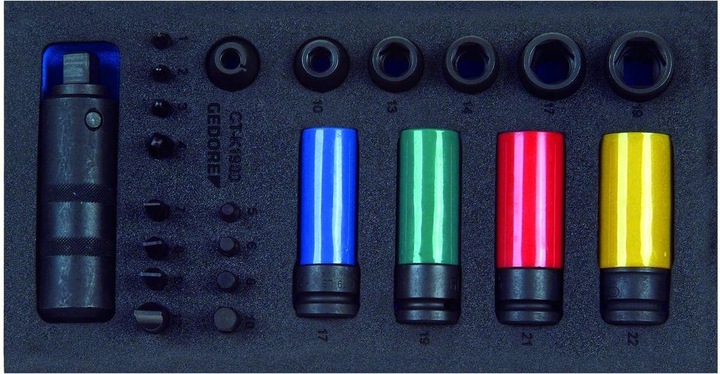 Produktbild Gedore 1500 CT1-K 1900 Schraubenlöser-Sortiment 1/2" in Check-Tool-Modul