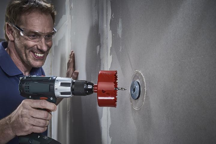 Productafbeelding wolfcraft wolfcraft 1 Aufbohrhilfe Ø54-70mm (70 millimeter)