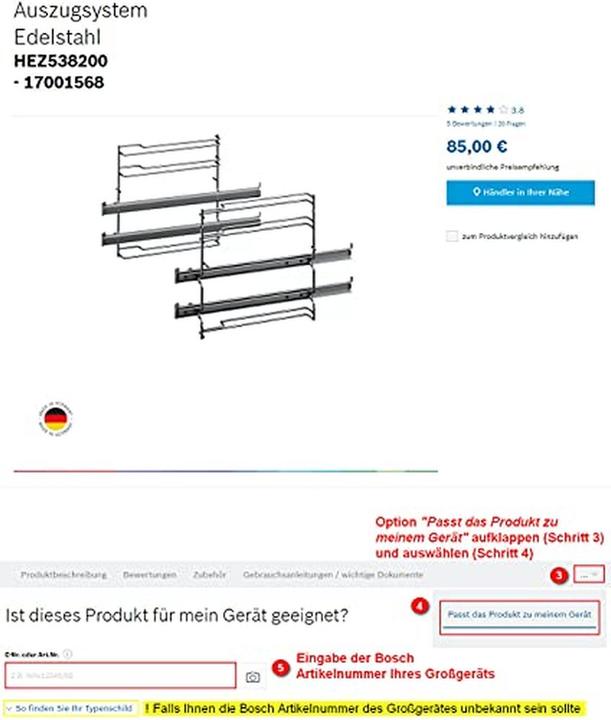 Produktbild Bosch Hausgeräte Hez636000