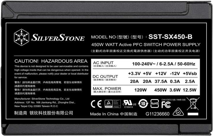 Produktbild Silverstone SST-SX450-B - Netzteil (intern) - ATX12V 2.4/ SFX12V (450 W)