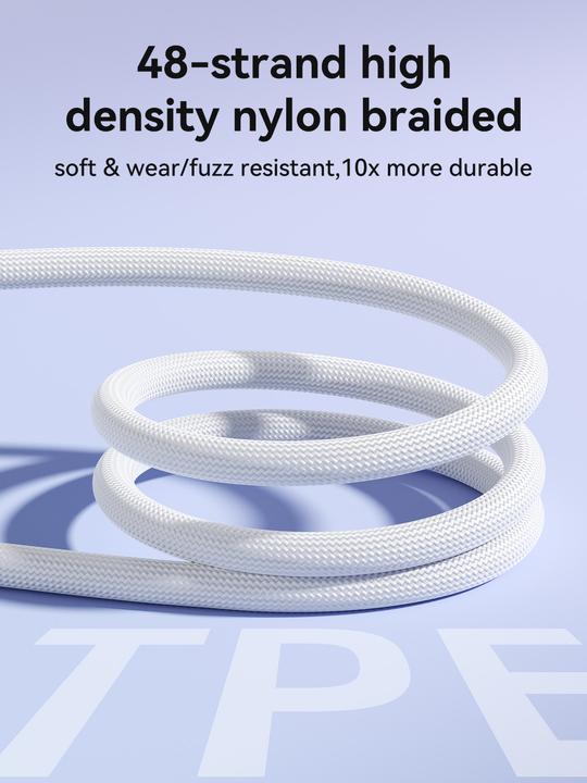 Produktbild Joyroom S-A42 Crystal Clear Series Fast Charging Data Cable Type-C to Type-C 60W 1.2m White (1.20 m, 60 W)