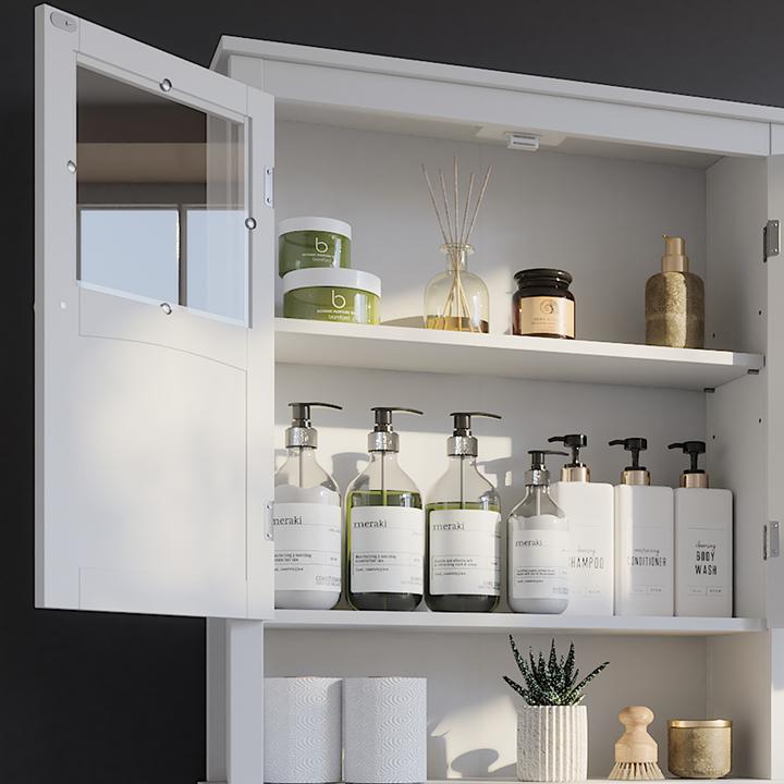 Produktbild Vichy Toilettenschrank Bianco, Weiss, 69 x 171 cm (19.80 x 69 x 171 cm)