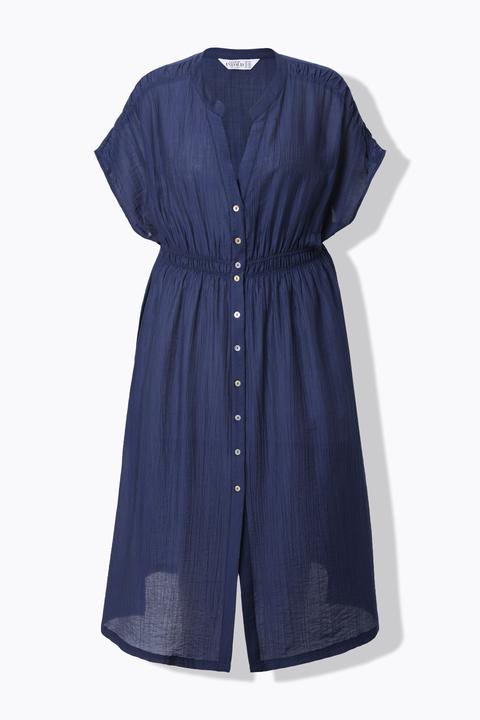 Actual product image Studio Untold Textured Button-Down Cap Sleeve Dress (54)