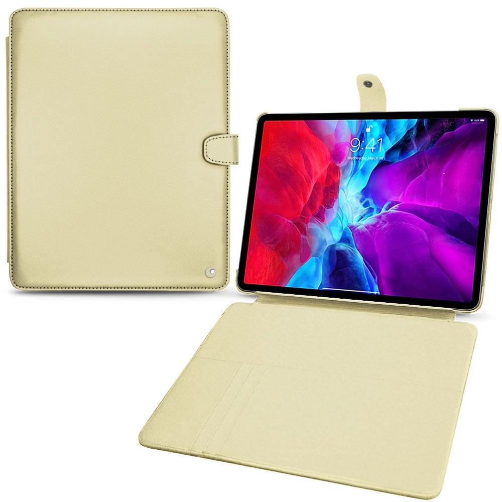 Noreve Lederschutzhülle Wallet (iPad Pro 12.9 2020 (4. Gen)), Tablet Hülle, Beige