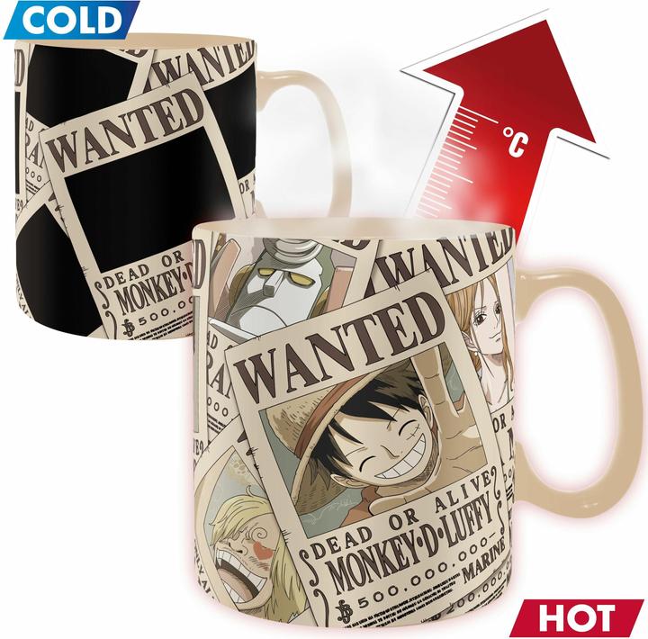 ABYstyle ONE PIECE-Mug Heat-Wanted.ABYMUGA444 (460 ml, 1 x)