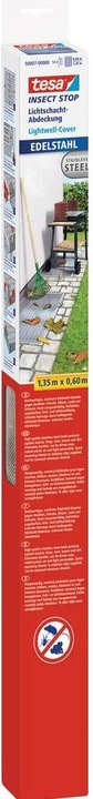 Produktbild tesa Insektenschutz Lichtschachtgitter aus Edelstahl, für Keller Fenstergitter, rostfrei (60 x 135 cm)