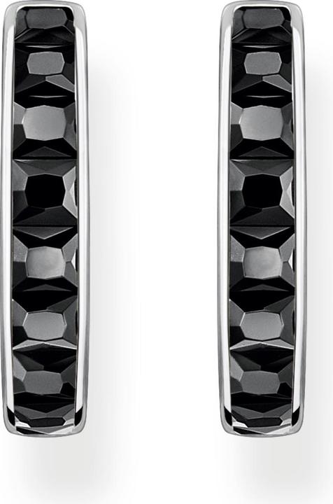 Image du produit Thomas Sabo Créoles pavé de pierres noires argent (Argent 925)