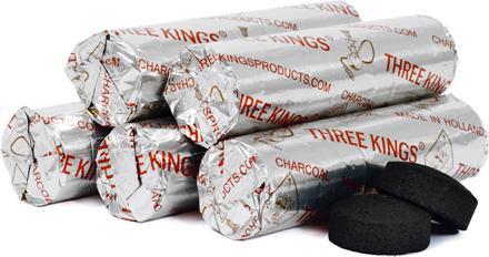 Image du produit Three Kings Charbon de shisha 40mm