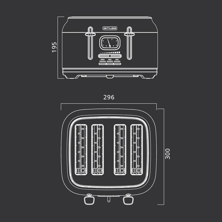 Immagine prodotto Muse MS-131 SC Tostapane Beige