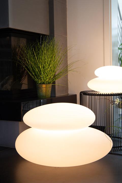 Image du produit 8 seasons design Pierre lumineuse Blanc Chaleureux - XL - Lampe extérieur/intérieur avec prise - (800 lm, E27, IP44)