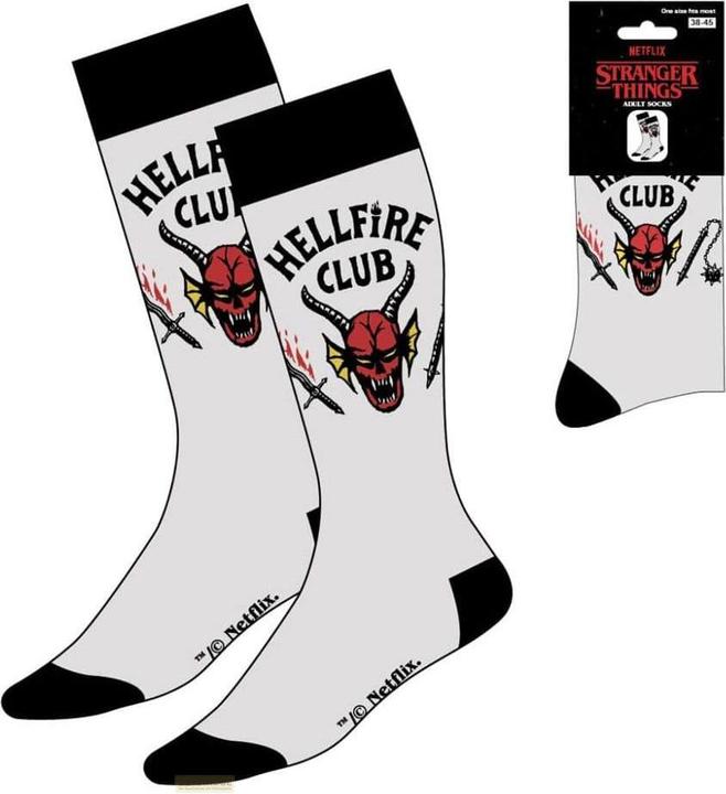 Produktbild Cerdá Stranger Things Socken Hellfire Club White 38-45 (Einzelpack, 38 - 45)