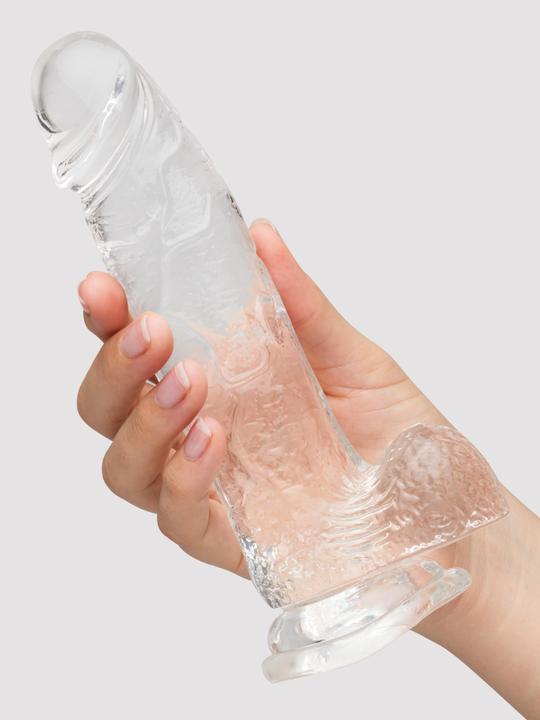 Lovehoney Enjoy Clear Dildo with Balls 8 Inch (GL 20.3cm) Lovehoney Enjoy Clear Dildo with Balls 8 Inch (GL 20.3cm)