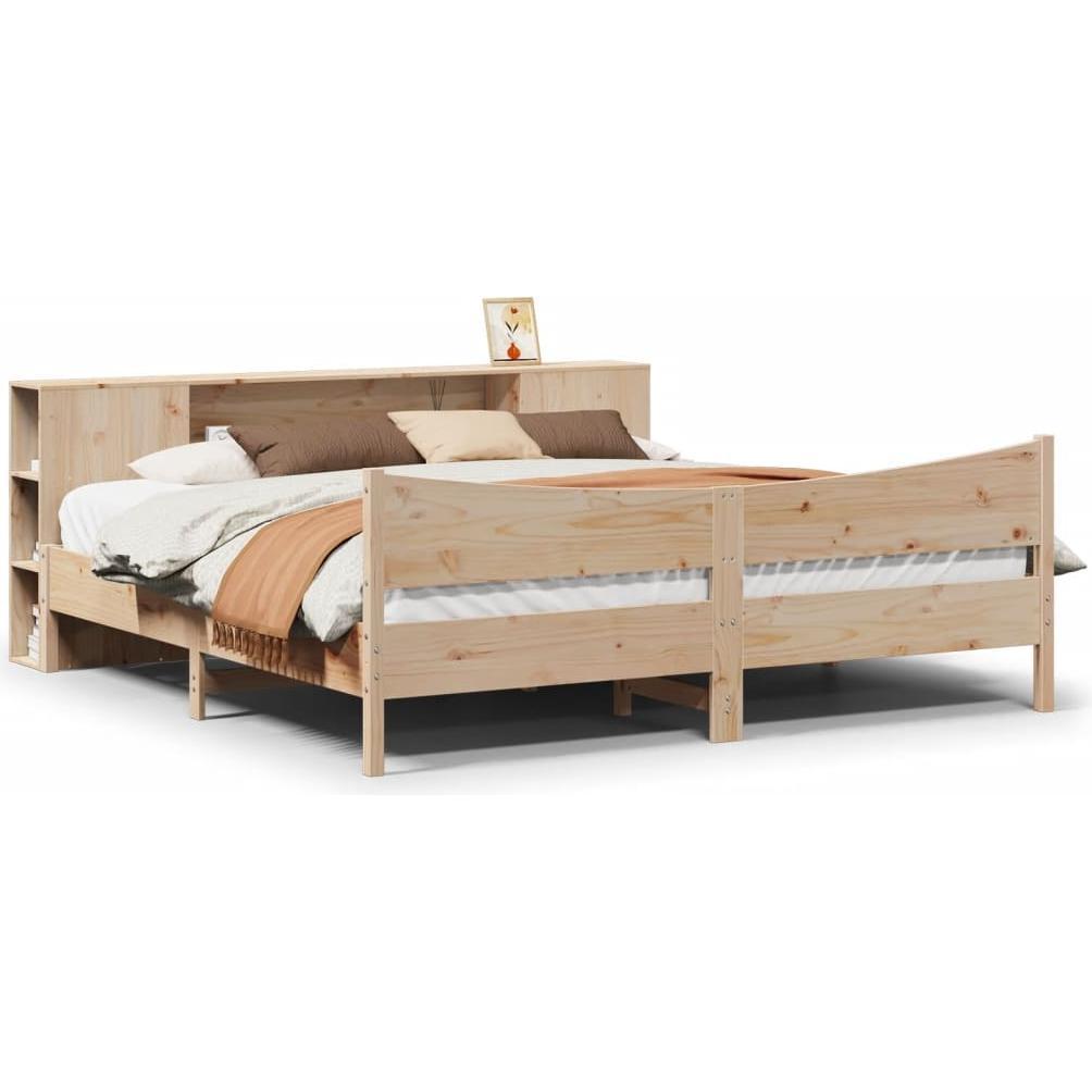 VidaXL, Bett, Massivholzbett Holzbett Bett Doppelbett ohne Matratze 180x200 Kiefernholz (180 x 200 cm)