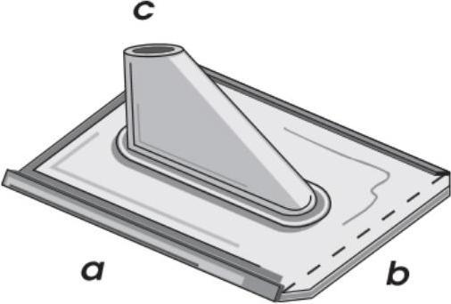 Televes BBZ60G - Bleiblechziegel mit Zinkblechstutzen, 500x480 mm, 60 mm Durchmesser