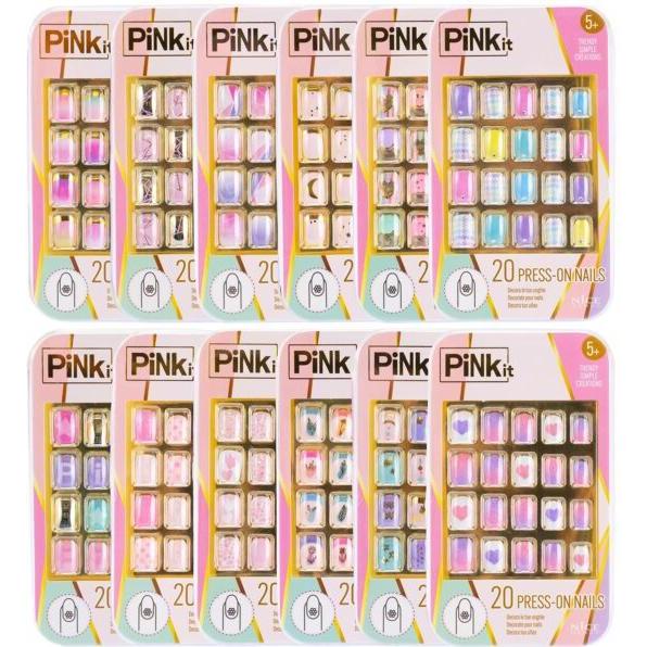 BigBuy Nice Group PINKIT Press on Nails, 1 Packung mit Kunstnägeln (Kunstnägel) (40064)