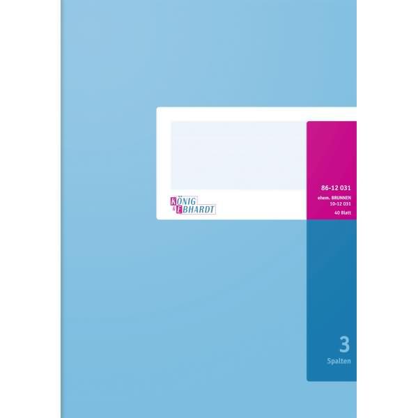 König & Ebhardt, Heft + Block, Spaltenbuch A4 40Bl 3 Spalten (A4, Harter Einband)