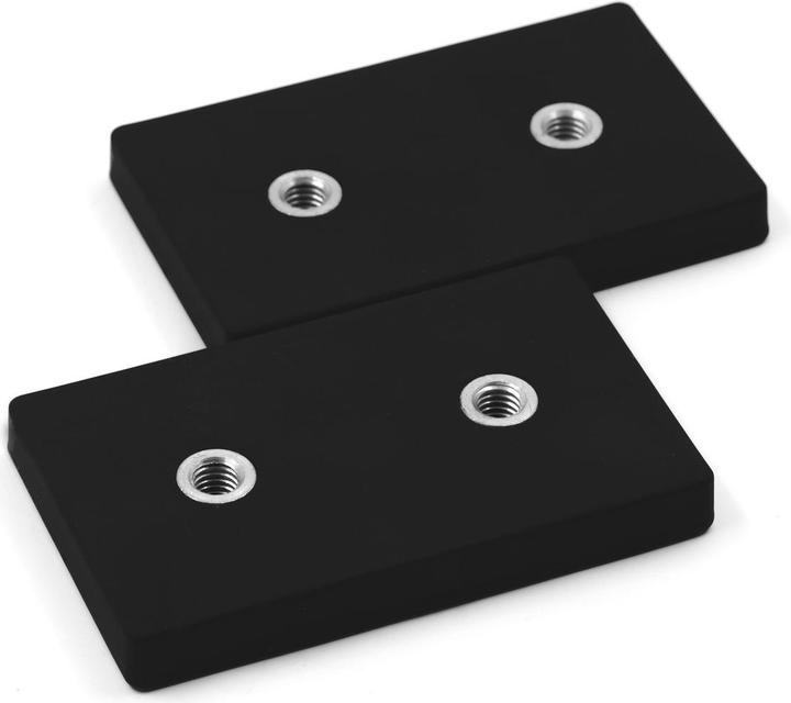 Actual product image Supermagnete Magnet system rectangular rubber-coated with internal thread (1x)
