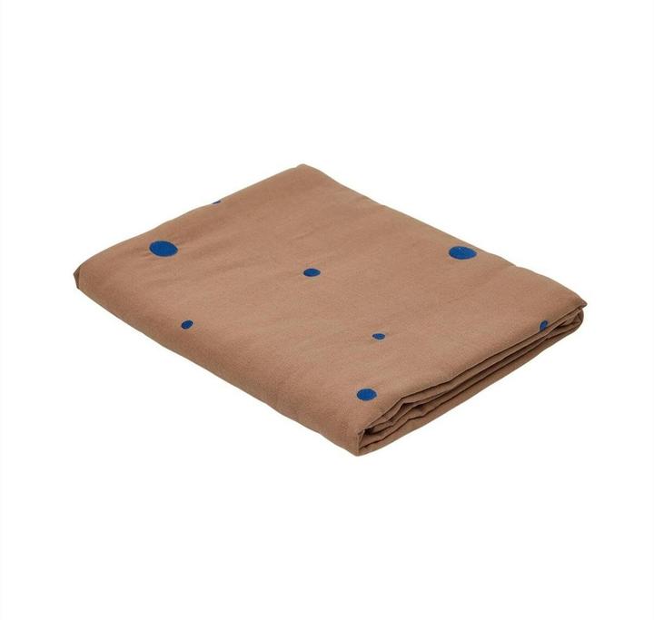 Actual product image Oyoy Tischdecke Nori 140 cm x 260 m, Blau/Terracotta (140 x 260 cm)