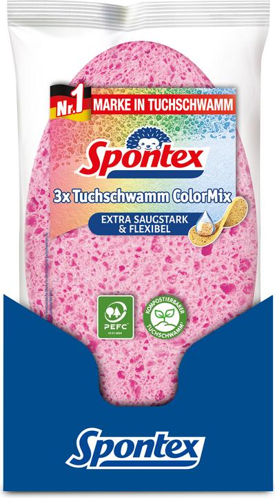 Produktbild Spontex Tuchschwamm Color Mix 3er Pack