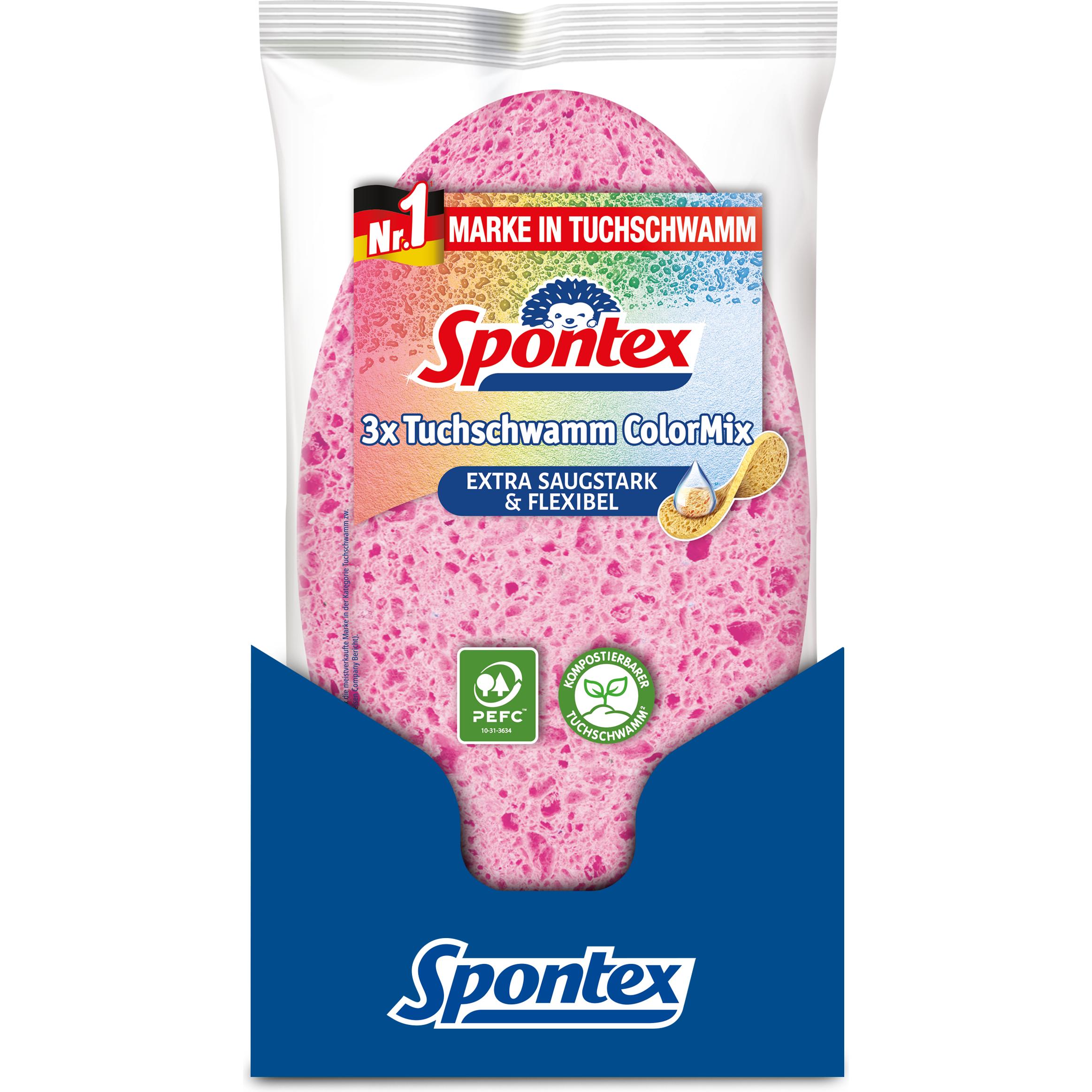 Spontex, Druckerpatrone, Tuchschwamm Color Mix 3er Pack