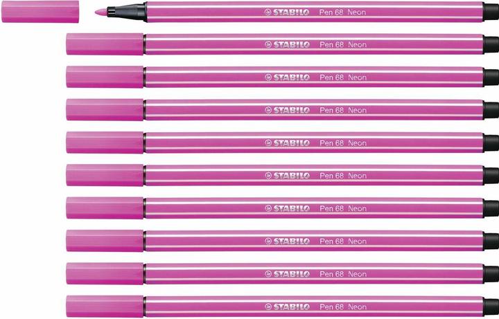 Actual product image STABILO Premium felt-tip pen - Pen 68 - pack of 10 - neon pink (10x)