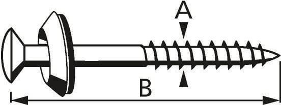 Actual product image Suki Tinsmith screw 4.5x65mm (25 Screws per piece)